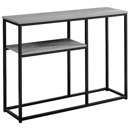 Monarch Specialties Accent Table - 42"L / Grey / Black Metal Hall Console I 3514